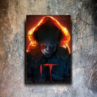 PLACA METALICA IT PENNYWISE CARTEL CINE TERROR TV