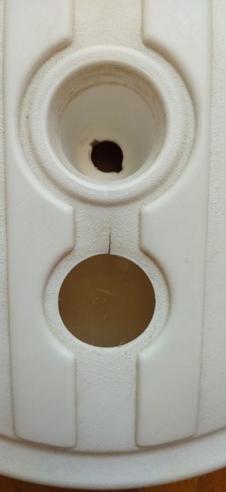 Base parasol, sombrilla de plástico blanco