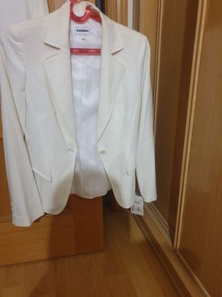 TRAJE DE CHAQUETA BLANCO