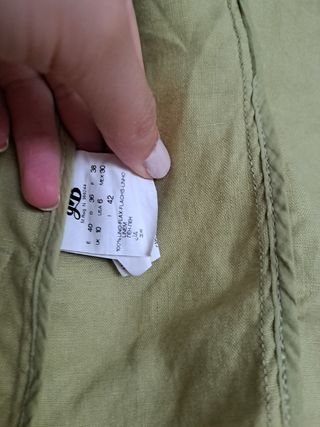 Tailleru pantaloni lino verde oliva