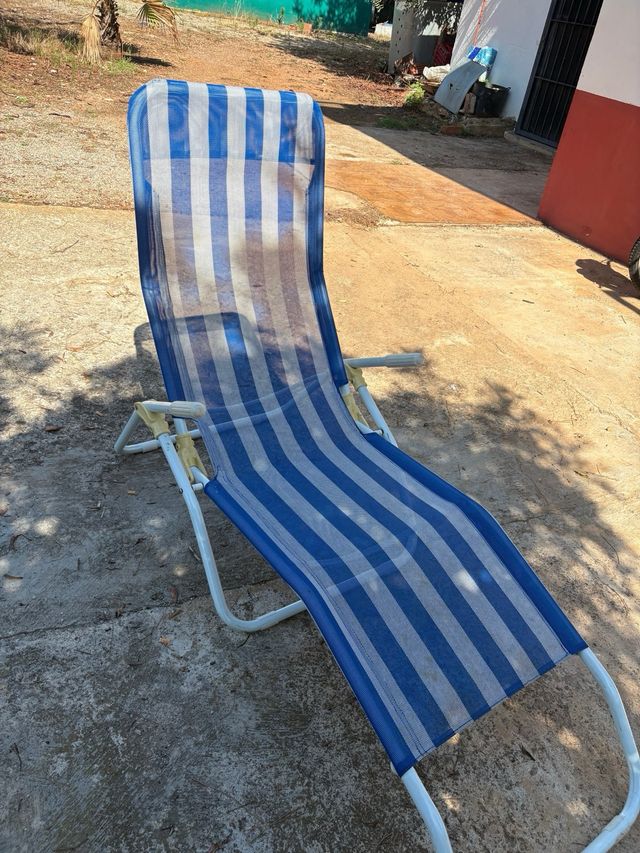 Hamaca playa azul-blanca