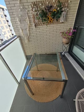 Mesa cristal moderna - salón, cocina o terraza.