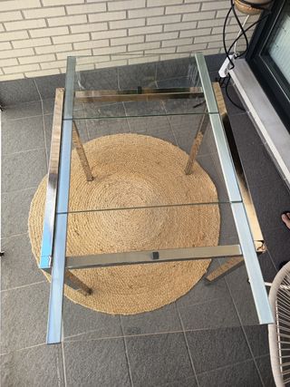 Mesa cristal moderna - salón, cocina o terraza.