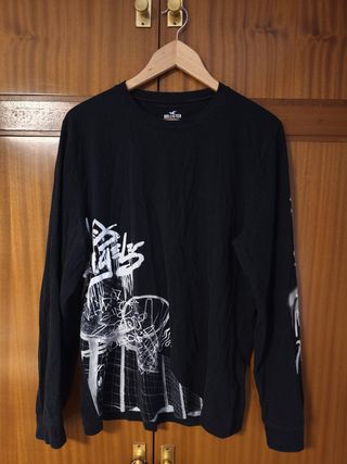 Camiseta Hollister Manga Larga - Talla L