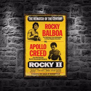 PLACA METALICA ROCKY BOXEO CARTEL PELICULA METAL