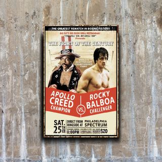 PLACA METALICA ROCKY BOXEO CARTEL PELICULA METAL