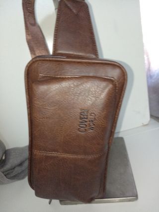 Riñonera Marrón Piel Sintética