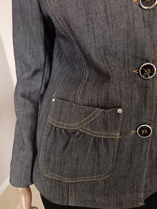 Giacca jeans grigio scuro