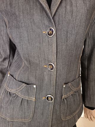 Giacca jeans grigio scuro