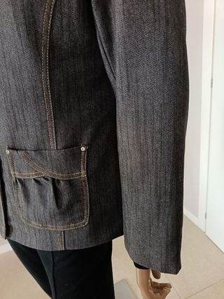 Giacca jeans grigio scuro
