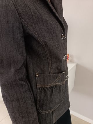 Giacca jeans grigio scuro