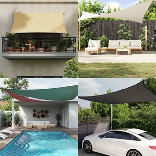 Parasole Vela Rettangolare Crema 3,5x5m