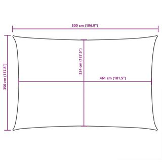 Parasole Vela Rettangolare Crema 3,5x5m