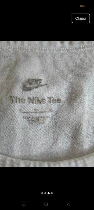 Canotta Nike bianca uomo