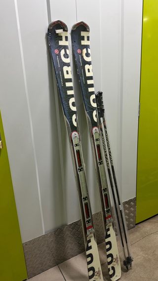 Esquís Courchevel  165 cm + Bastones de 115 cm