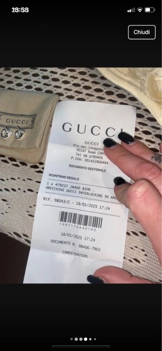 Orecchini Gucci Argento