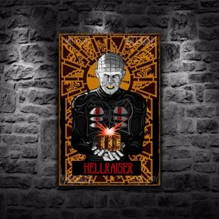 PLACA METALICA HELLRAISER CARTEL PELICULA TERROR