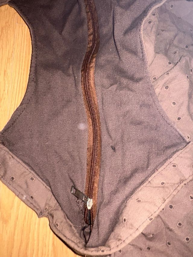 Bolso marrón de tela