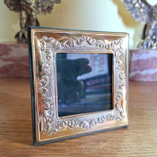 Piccola Cornice Portafoto Argento 925+oro foto 7x7