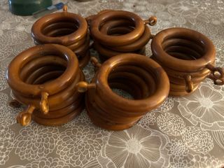 Argollas madera para cortinas