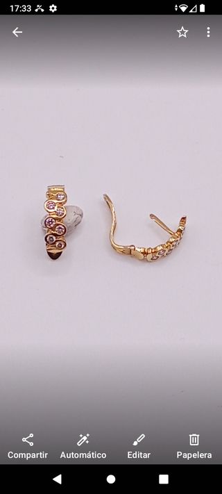 Pendientes oro 18k brillantes