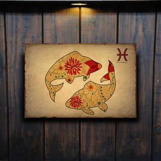 PLACA METALICA HOROSCOPO ZODIACO CARTEL METAL