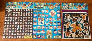 Sticker Digimon - 6 fogli