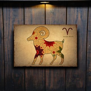 PLACA METALICA HOROSCOPO ZODIACO CARTEL METAL