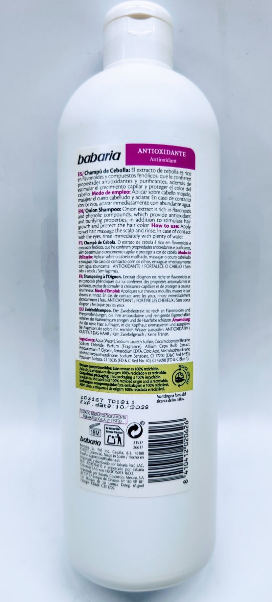 Champú Cebolla Babaria.