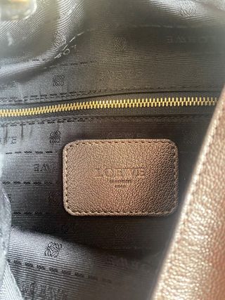 Bolso Loewe hombro, dorado gris