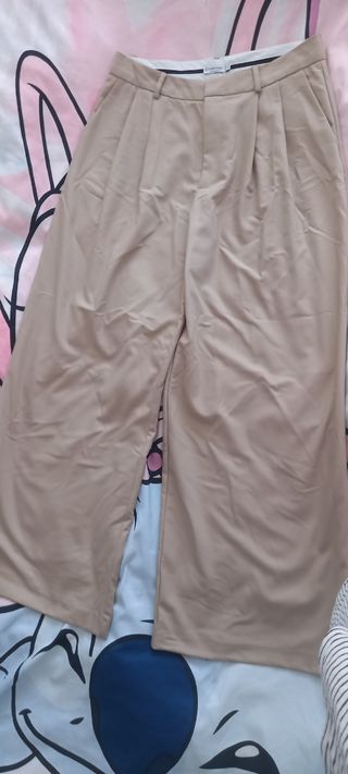 Pantalones Stradivarius beige - L