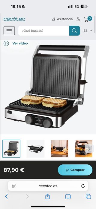 Plancha Cecotec Rock'nGrill Dual