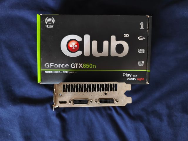 Tarjeta gráfica Club 3D GeForce GTX650Ti 1GB