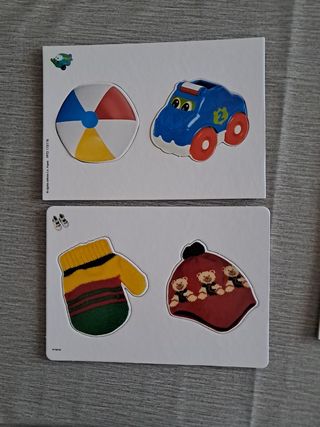 Puzzles infantiles de animales y ropa