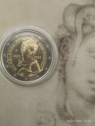 Moneda 2€ San Marino 2025 Miguel Ángel
