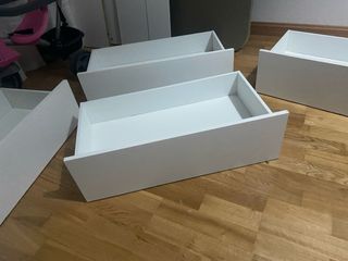 Cama canapé 2 cajones blanco-beige