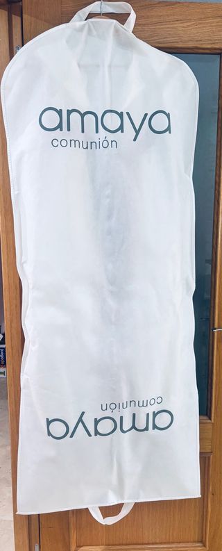 Vestido comunión niña Amaya blanco-rosa