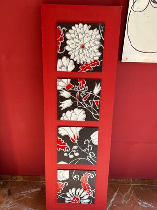 Cuadros modernos rojos y negros