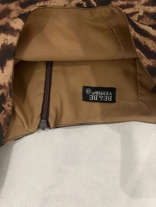 Vestido marrón estampado animal print