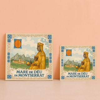Azulejos religiosos de Jesús y la Moreneta