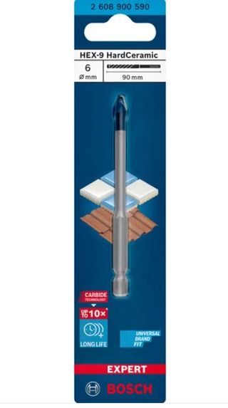 Broca Bosch HEX-9 de cerámica dura de 6mm