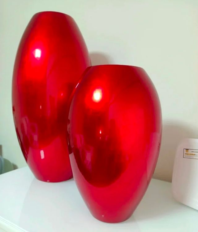 1 Jarron rojo grande brillante