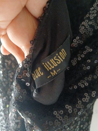 Vestido fiesta negro lentejuelas