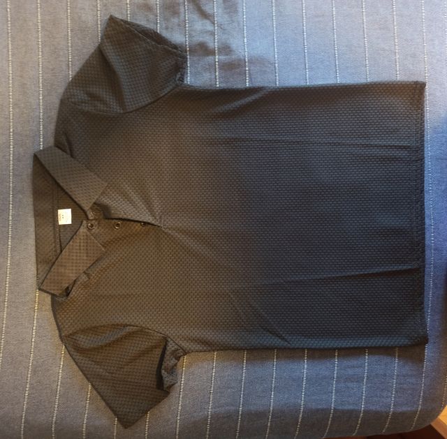 Polo fit verano manga corta color gris oscuro