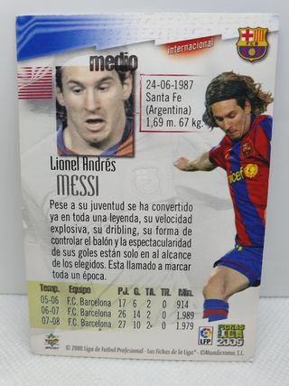 ⚽️ CROMO DE FUTBOL MESSI LAS FICHAS MUNDICROMO