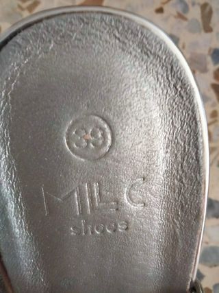 Zapatos tacón plata MLC
