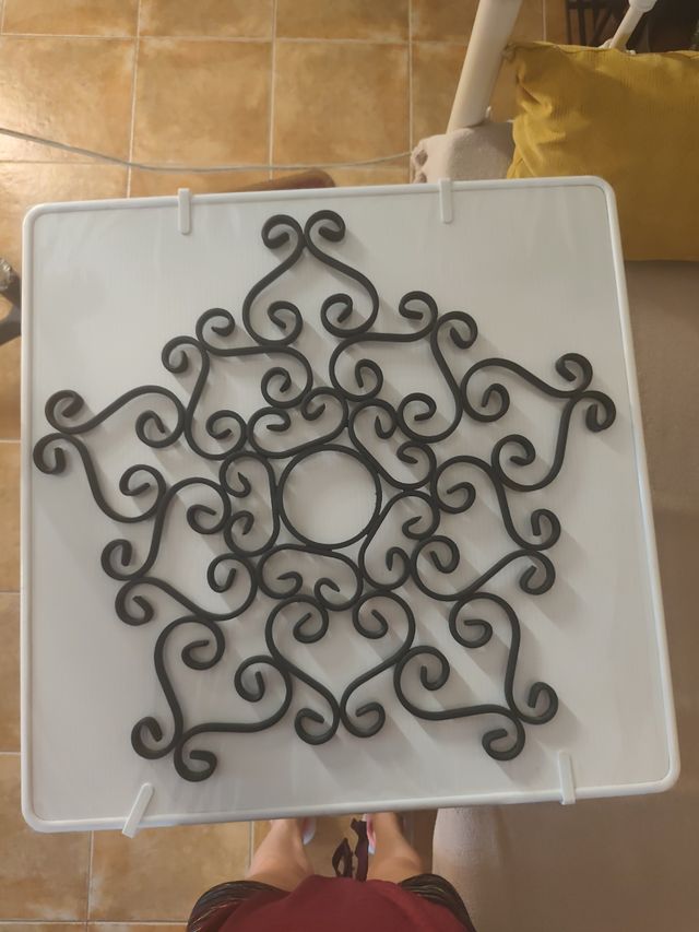 Decoración Pared Metal Negro