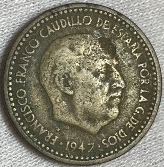 Una Peseta Franco 1947 Estrella 56