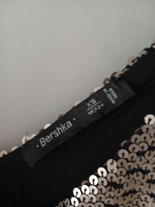 Vestido Bershka Fiesta XS Dorado