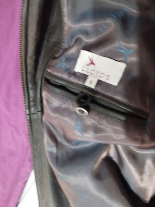 Chaqueta cuero marrón hombre talla 6